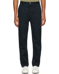 Frame Navy Elastic Cotton Chino Trousers