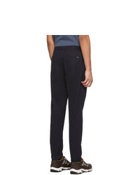Ps By Paul Smith Navy Elasticized Waistband Trousers