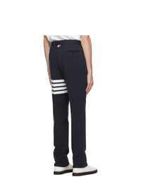 Thom Browne Navy French Terry 4 Bar Trouser