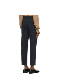 Gucci Navy Interlocking G Patch Trousers