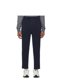 Homme Plissé Issey Miyake Navy Light Pleated Trousers