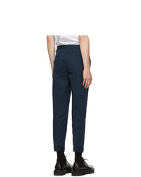 Neil Barrett Navy Microweave Cotton Trousers