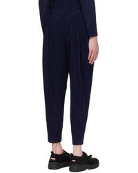 Homme Plissé Issey Miyake Navy Monthly Color December Trousers
