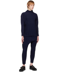 Homme Plissé Issey Miyake Navy Monthly Color December Trousers
