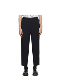 Comme des Garcons Homme Deux Navy Oxford Yarn Trousers