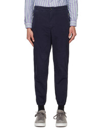 Ps By Paul Smith Navy Paneled Trousers