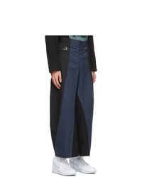 Liam Hodges Navy Paneled Work Trousers