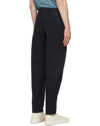 Ps By Paul Smith Navy Pleated Trousers