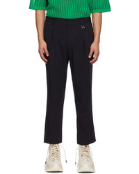 Wooyoungmi Navy Polyester Trousers