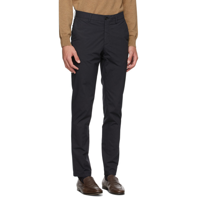 Dunhill Navy Poplin Chino Trousers, $295 | SSENSE | Lookastic
