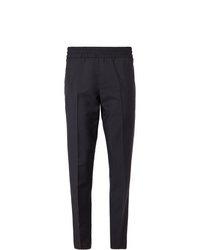 Acne Studios Navy Ryder Wool And Mohair Blend Drawstring Trousers