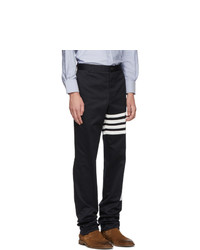 Thom Browne Navy Seamed Four Bar Unconstructed Chino Trousers