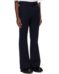 Wooyoungmi Navy Side Slit Trousers