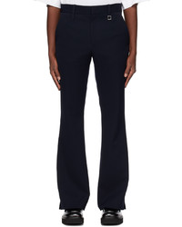 Wooyoungmi Navy Side Slit Trousers
