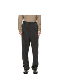 Lemaire Navy Silk Loose Trousers