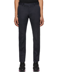 Dunhill Navy Single Pleat Trousers