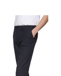 MAISON KITSUNÉ Navy Small Check Classic Fit Trousers