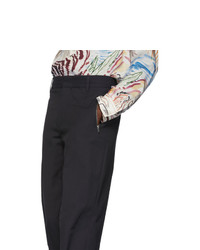 3.1 Phillip Lim Navy Straight Leg Zipper Pocket Trousers
