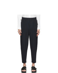 Homme Plissé Issey Miyake Navy Tapered Basics Trousers