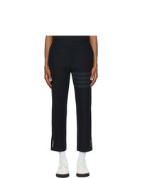 Thom Browne Navy Tech Twill 4 Bar Trousers