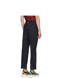 Thom Browne Navy Twill Unconstructed Chino Trousers