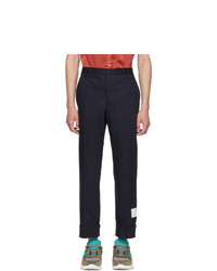 Thom Browne Navy Twill Unconstructed Chino Trousers