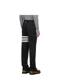 Thom Browne Navy Unstructured Chino 4 Bar Trousers