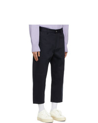 AMI Alexandre Mattiussi Navy Worker Fit Trousers