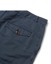 Officine Generale New Fisherman Slim Fit Gart Dyed Cotton And Linen Blend Chinos