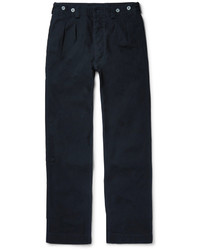 Nigel Cabourn Pleated Cotton Canvas Chinos