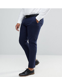 ASOS DESIGN Plus Skinny Smart Trousers In Navy