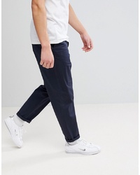 ASOS DESIGN Relaxed Chinos In Navy