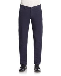Saks Fifth Avenue Flat Front Cotton Chinos