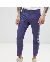 Noak Skinny Cropped Smart Trouser In Linen
