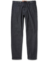 Barena Slim Fit Cotton Chambray Trousers