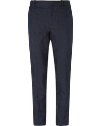 Alexander McQueen Slim Fit Stretch Cotton And Wool Blend Jacquard Suit Trousers
