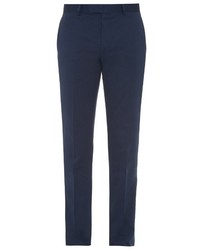 Dunhill Slim Leg Cotton And Cashmere Blend Chino Trousers