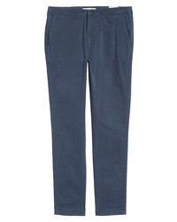 Billy Reid Stretch Cotton Straight Leg Chinos In Carbon Blue At Nordstrom