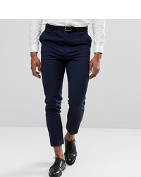 ASOS DESIGN Tall Tapered Smart Trousers In Navy