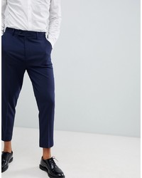 ASOS DESIGN Tapered Smart Trousers In Navy