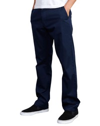 RVCA The Weekend Straight Leg Pants In Navy Marine At Nordstrom