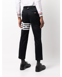 Thom Browne Unconstructed Chino Trouser W 4bar Broderie Anglaise In Sky Motif