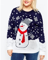 Club L Plus Snowman Holidays Sweater