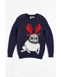Character Hero Pug Reindeer Sweater