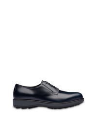 Navy Chunky Leather Derby Shoes