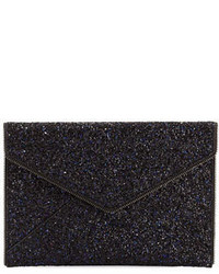 Rebecca Minkoff Leo Glittered Envelope Clutch Bag Blue