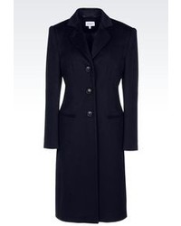 Armani Collezioni Classic Coat In Wool Broadcloth