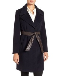Ellen Tracy Belted Wool Blend Wrap Coat