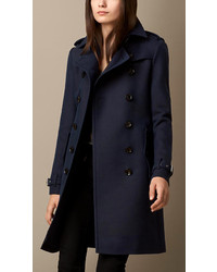 Burberry Brit Wool Cotton Twill Trench Coat
