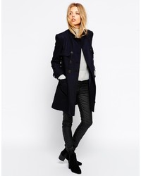 Asos Collection Coat With Patch Pockets In A Line